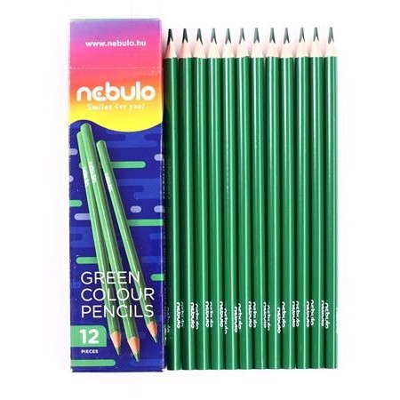 Zöld ceruza, háromszögletű,...