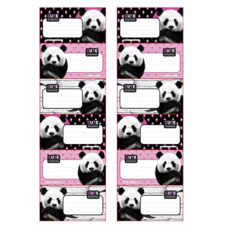 Panda füzetcímke 6 db
